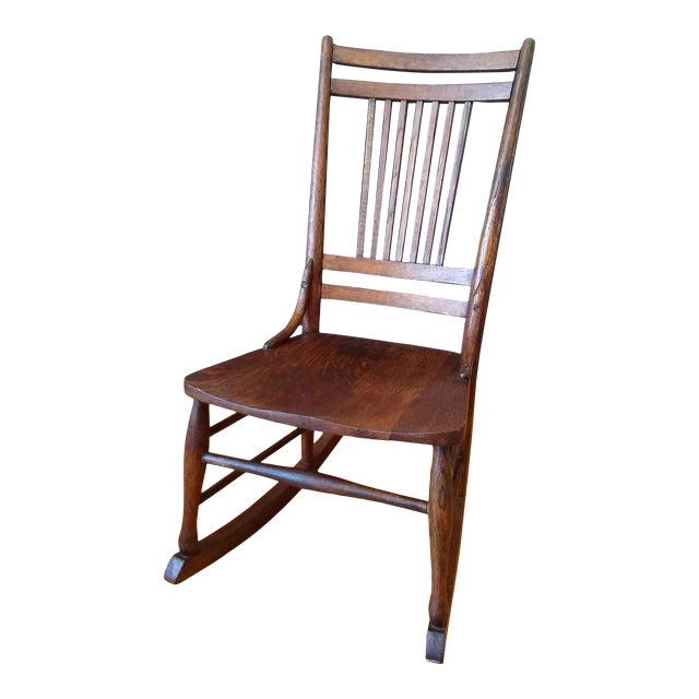 Antique Quarter Sawn Oak Rocking Chair Chairish