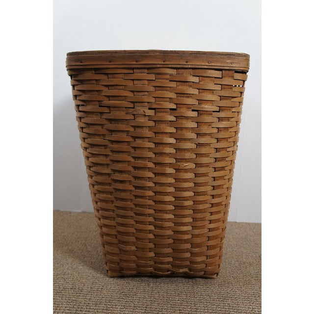 1983 Vintage Longaberger Lidded Laundry Basket Chairish