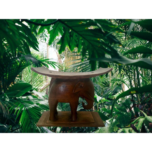 African Ashanti Royal Elephant Hard Wood Stool (Asante Esona Dwa) For Sale - Image 11 of 11