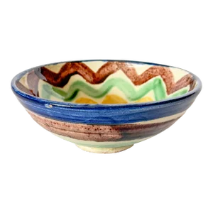 Late 20th Century Spanish Almeria Pottery Bowl
