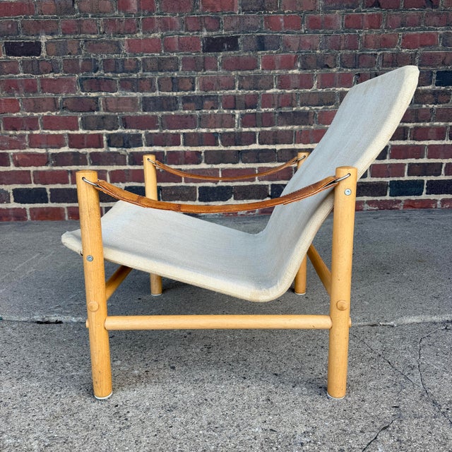 Textile Bror Boije for Dux “Junker” Safari Lounge Chair and Ottoman For Sale - Image 7 of 12