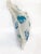 Illustration Artisan “Fish” Turq/Blue Colorway, Sustainably Hand Printed on Linen Lumbar Pillow Cover For Sale - Image 3 of 12