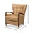 Mid-Century Modern Tan Leather Armchair For Sale - Image 12 of 12