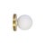 Globe Sconce Brass, Modern, 5 Inch Glass Globes, by Research.Lighting, Modern, Minimal For Sale - Image 4 of 8