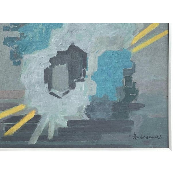 Modern Michel Andreenko, Composition, Oil on Canvas For Sale - Image 3 of 9