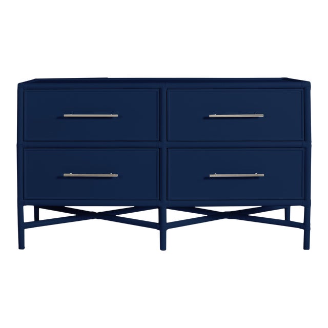 Verona Four-Drawer Dresser in Navy For Sale
