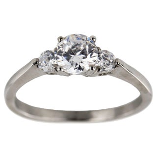 White Metal Ring with White Swarovski Stones For Sale