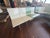 Mid 20th Century Brunswick Bowling Alley Seating – Mid‑Century Modular Curved Bench in Green & White For Sale - Image 5 of 12