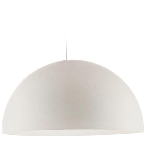 Metal Suspension Lamp in White Opaline Glass by Vico Magistretti for Oluce For Sale - Image 7 of 7
