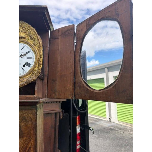 Wood 19th Century French Comtoise Grandfather Clock For Sale - Image 7 of 11