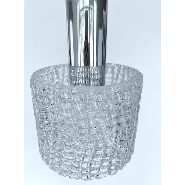 Vintage Glass Pendant Lights from Kalmar, 1970s, Set of 3 For Sale - Image 11 of 14