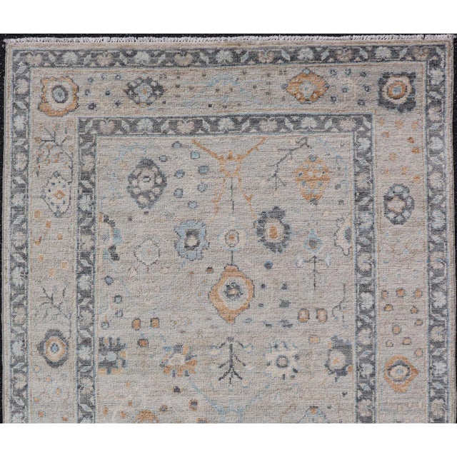 Tribal Oushak Rug by Keivan Woven Arts, Hand-Knotted Wool, Afghan, 3'11 X 6'0 For Sale - Image 3 of 12