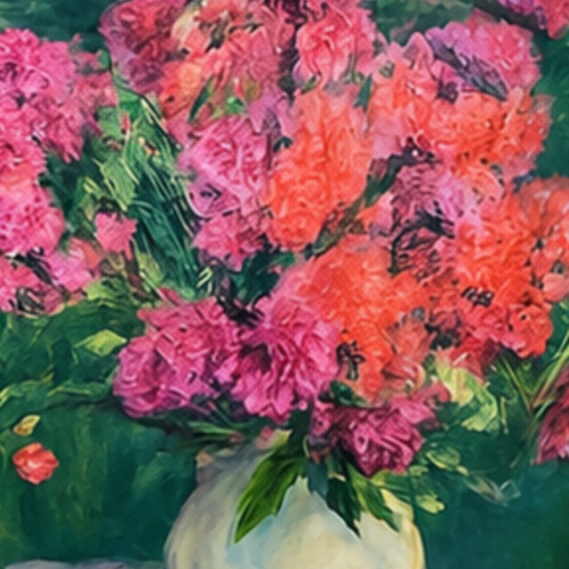 Jeanne Lauvernay‑Petitjean French Impressionist Oil on Canvas “Still Life With Flowers” – Signed For Sale - Image 4 of 6