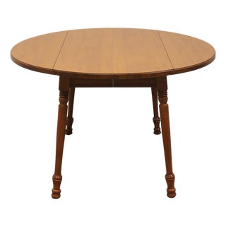 Tell City Solid Hard Rock Maple Colonial Early American 48" Drop Leaf Dining Table F8162 For Sale