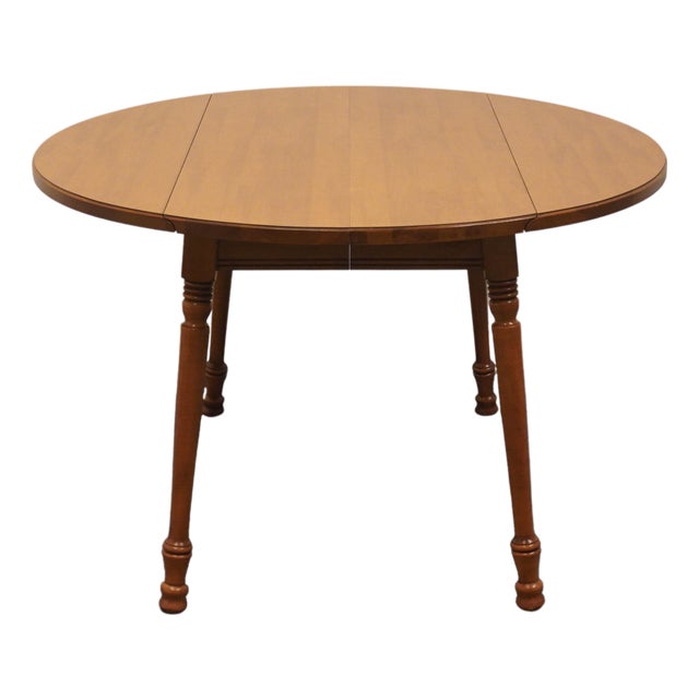 Tell City Solid Hard Rock Maple Colonial Early American 48" Drop Leaf Dining Table F8162 For Sale