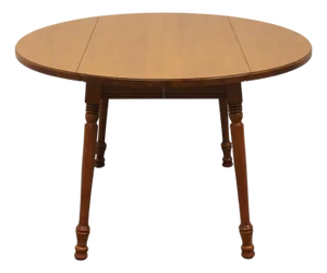 Tell City Solid Hard Rock Maple Colonial Early American 48" Drop Leaf Dining Table F8162
