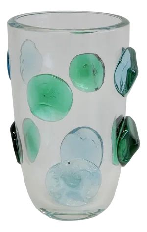Large Hand-Blown Murano Glass Vase, Italy