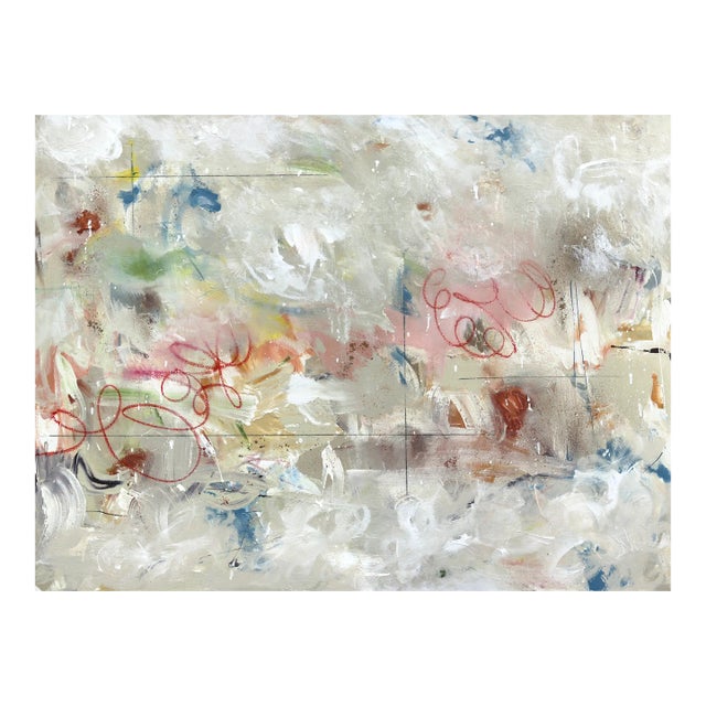 Do the Twist - Gestural Texture Abstract Painting on Canvas Original Artwork by Amber Goldhammer For Sale