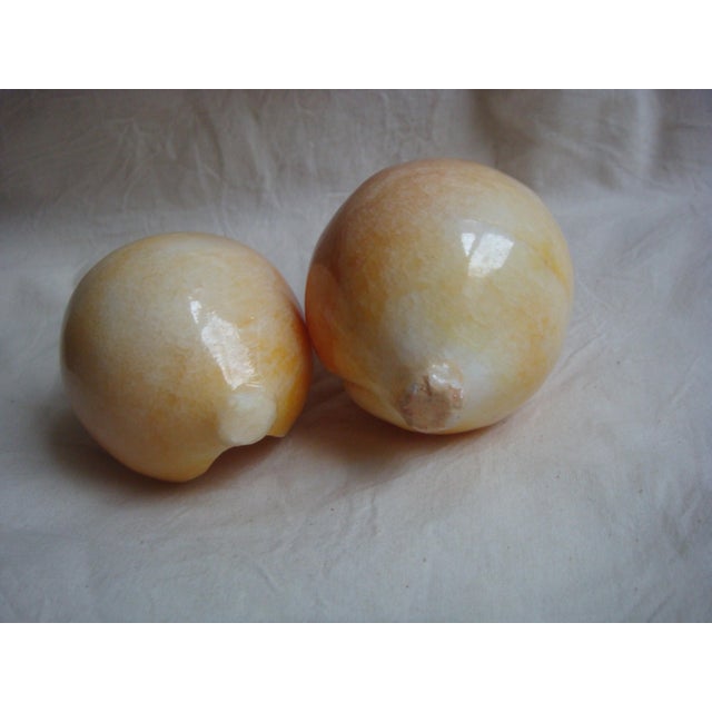 Stone Mid 20th Century Polished Marble Fruit- Set of 2 For Sale - Image 7 of 11