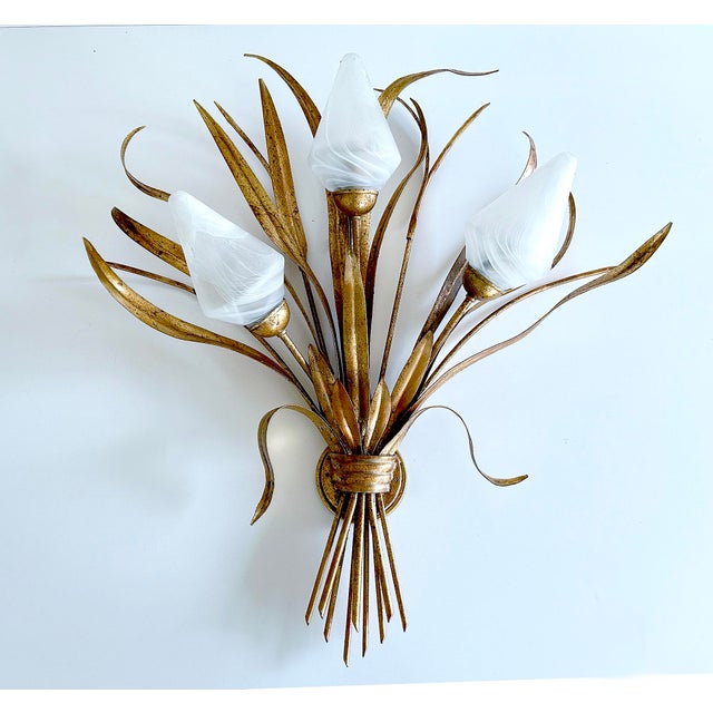 Large Vintage Tole Wall Light from Kögl For Sale - Image 15 of 18