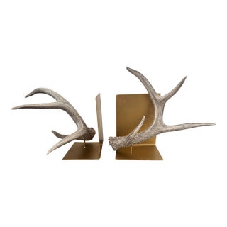 Faux Antlers Bookends, Pair For Sale