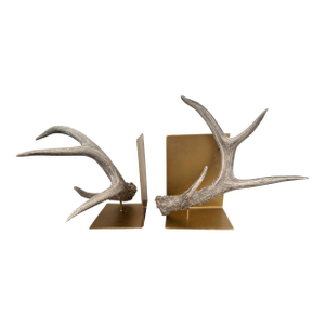 Faux Antlers Bookends, Pair