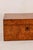 Antique English Burl Walnut Box With Red Painted Interior