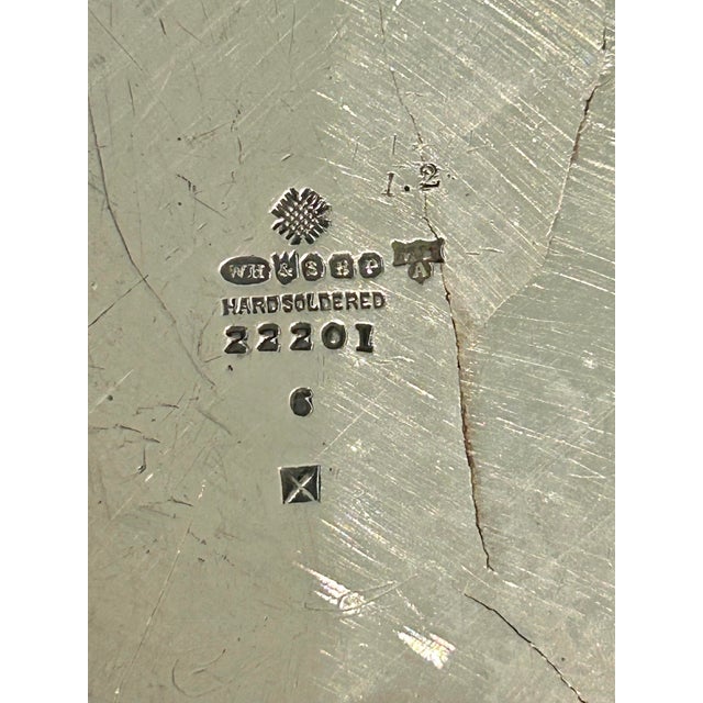 Silver Antique British Military Silverplate Teapot by Walker & Hall – Royal Scots Greys Regiment Crest, c.1900 For Sale - Image 8 of 10