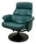 Chairworks Teal Adjustable Recliner Stressless Style Vintage Lounge Chair Retro For Sale