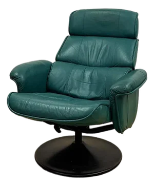 Chairworks Teal Adjustable Recliner Stressless Style Vintage Lounge Chair Retro