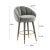 Wood Myla Light Grey Swivel Counter Stool For Sale - Image 7 of 9