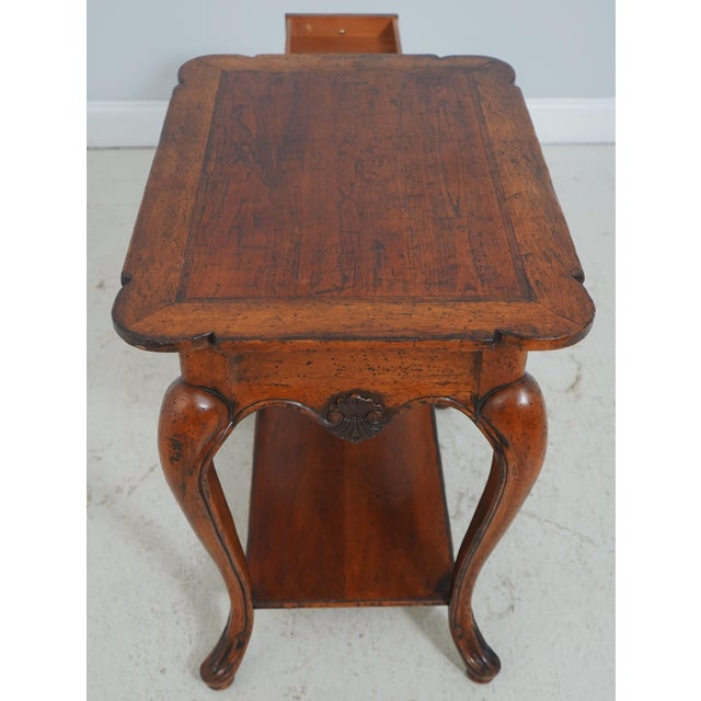 Henredon One-Drawer French Provincial Mahogany Side Table For Sale - Image 15 of 16