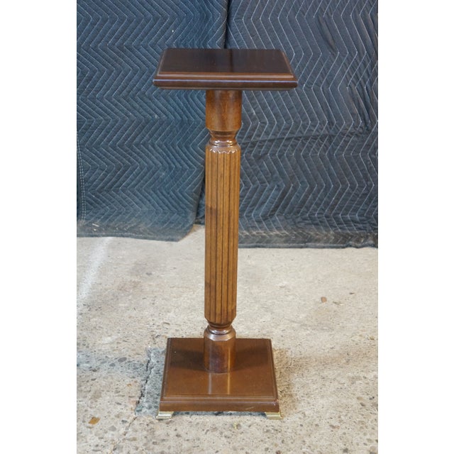 Bombay Company Victorian Revival Mahogany Sculpture Plant Stand Pedestal Table For Sale - Image 14 of 17