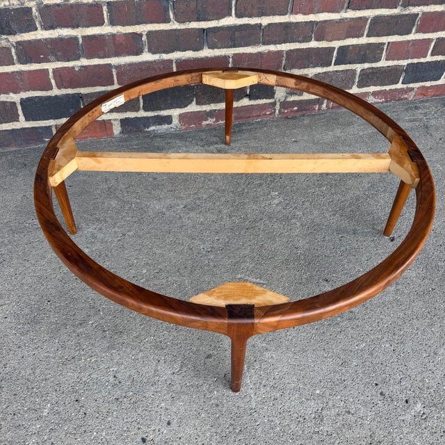 Wood Mid-Century Modern Walnut Rythm Coffee Table With Travertine Top by Lane For Sale - Image 7 of 12