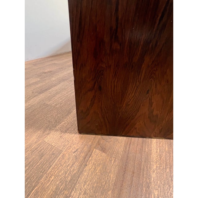 C. 1960s Signed Dunbar Furniture Rosewood Bench Attributed to Edward Wormley For Sale - Image 11 of 12