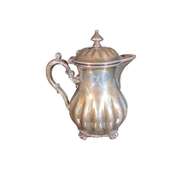 English Mid 20th Century Pairpoint Silverplate Footed Creamer With Lid For Sale - Image 3 of 4