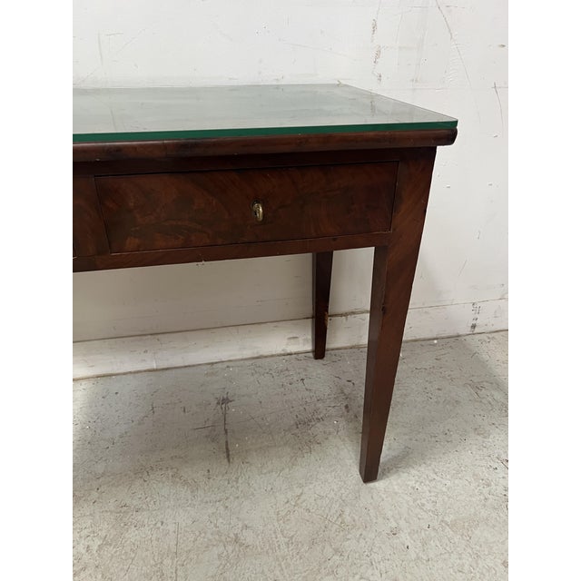 Wood Louis XVI Style Desk in Mahogany and Veneer, 1800s For Sale - Image 7 of 10