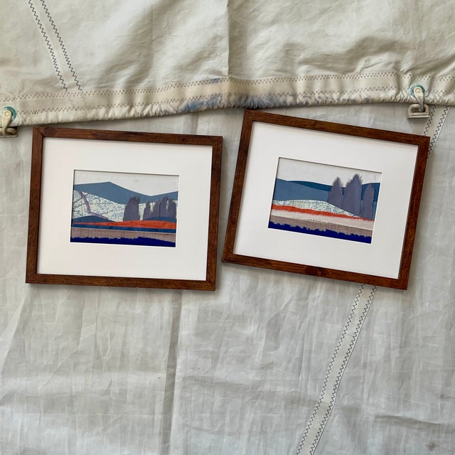 2020s Contemporary Semi-Abstract​ Mixed Media Nautical Sailcloth Landscape​ - By JJ-Hogan | the Power of Presence, Framed For Sale - Image 5 of 9