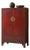 19th Century Chinese Red Lacquer Wedding Cabinet For Sale