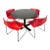 1980s Handkerchief Chairs With Matching Table by Massimo & Lella Vignelli for Knoll International - 5pcs For Sale