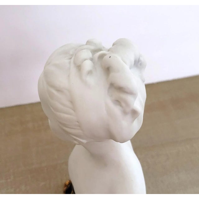 Limoges Bisque Porcelain Brongniart Children Busts After Houdon by Tharaud, a Pair For Sale - Image 10 of 13