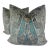 Paisley Velvet in Blue 22" Pillows-a Pair For Sale