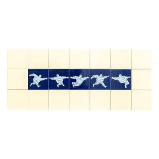 Vintage Michelin Man Tiles, 1960s, Set of 21 For Sale