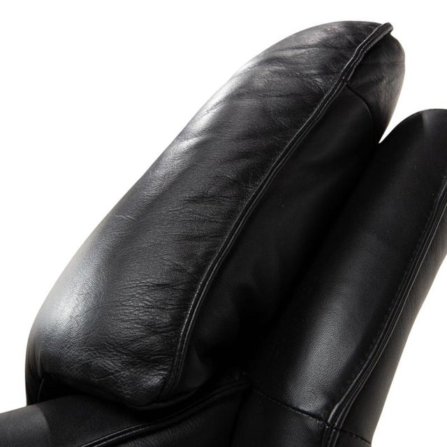 Modern Black Leather Atlanta Two-Seater Sofa by Lauser For Sale - Image 3 of 10