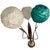 Wood 1960s Mid-Century Modern Atomic Three-Globe Spun Lucite/Acrylic Spaghetti Lamp With Walnut For Sale - Image 7 of 8