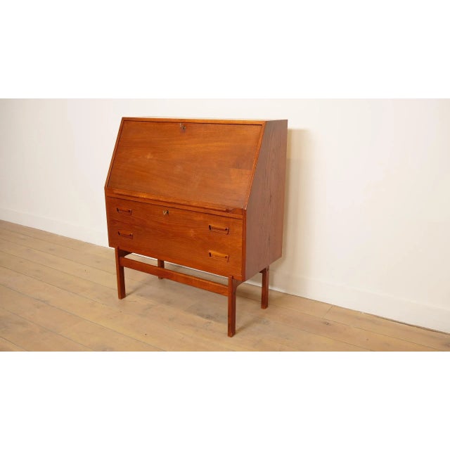 Vintage Teak Secretaire by Arne Wahl Iversen For Sale - Image 3 of 18