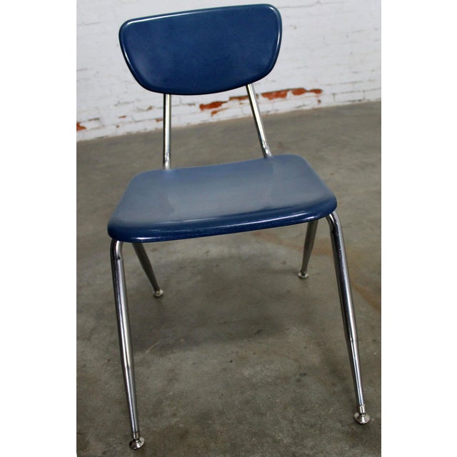 Virco 3000 Series Hard Plastic and Chrome Chair Chairish