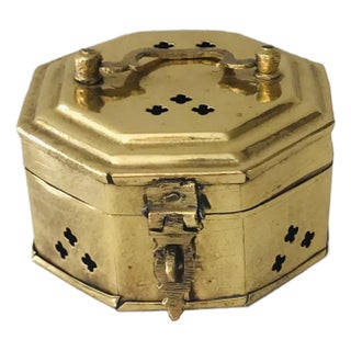 Vintage Pierced Brass Cricket Box* For Sale