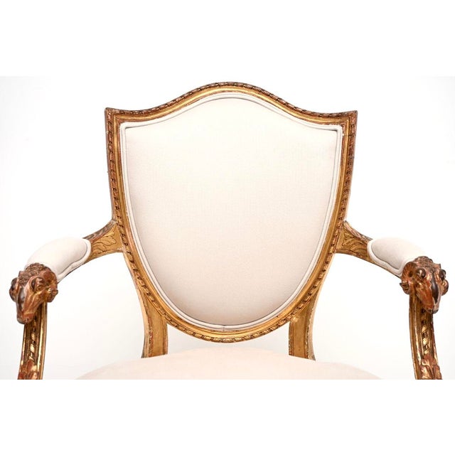 Late 19th Century Antique Gilt Wood Salon Chair by S.J Waring, 1880 For Sale - Image 5 of 11