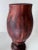 Brown Folk Art Treenware Vase or Urn of Inlay Wood For Sale - Image 8 of 11